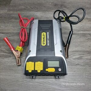 Stanley 800 watt Power Inverter - PC809 - 2 110v AC OUTLETS And 1 USB - Tested